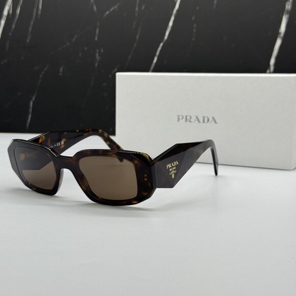 NEW PRADA PR17WS 2AU8C1 WOMEN HAVANA EYEWEAR SPR 17W 2AU8C1 SUNGLASSES - Picture 2 of 11